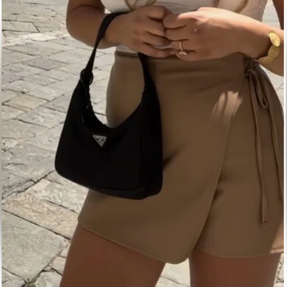 Abercrombie & Fitch Tan Leather Skort